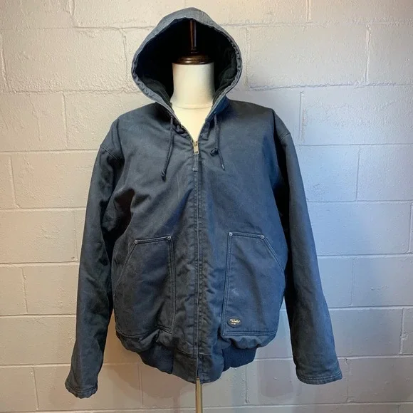 Walls Blizzard Pruf Double Fill Duck Hooded Insulated Jacket Blue Men 2X